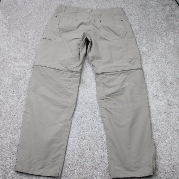 KUHL Liberator Convertible Pants Mens 36x32 Beige Zip Off Stealth Hiking Cargo - Picture 7 of 14